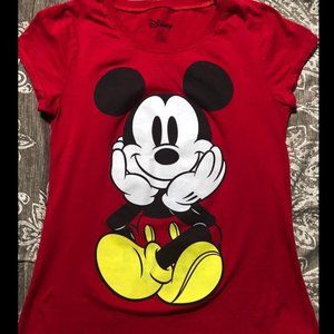 Girls XL Disney Mickey Mouse t shirt red